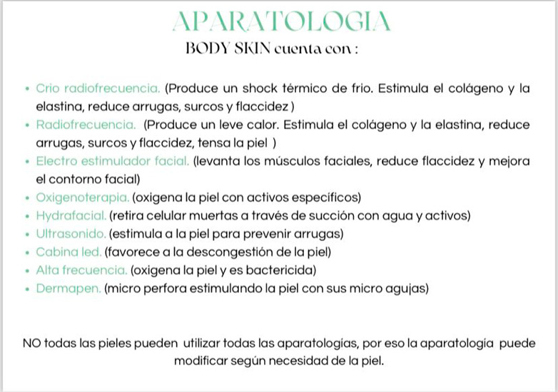 Body Skin Cosmetología y Cosmiatría en La Guia Esquel